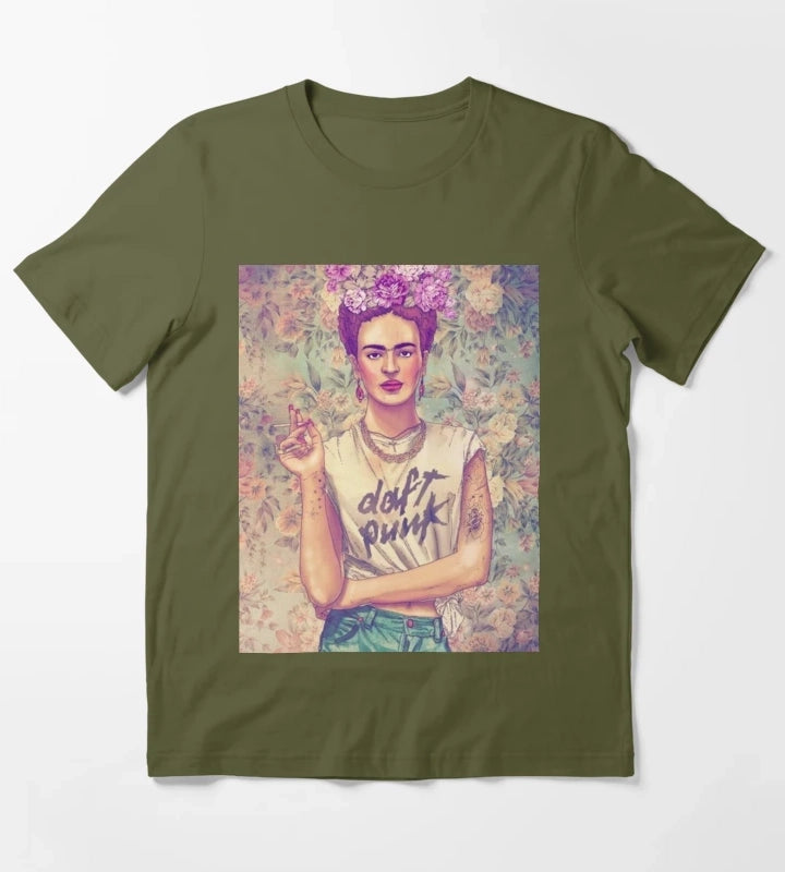 Frida kahlo T-Shirt Olive Green