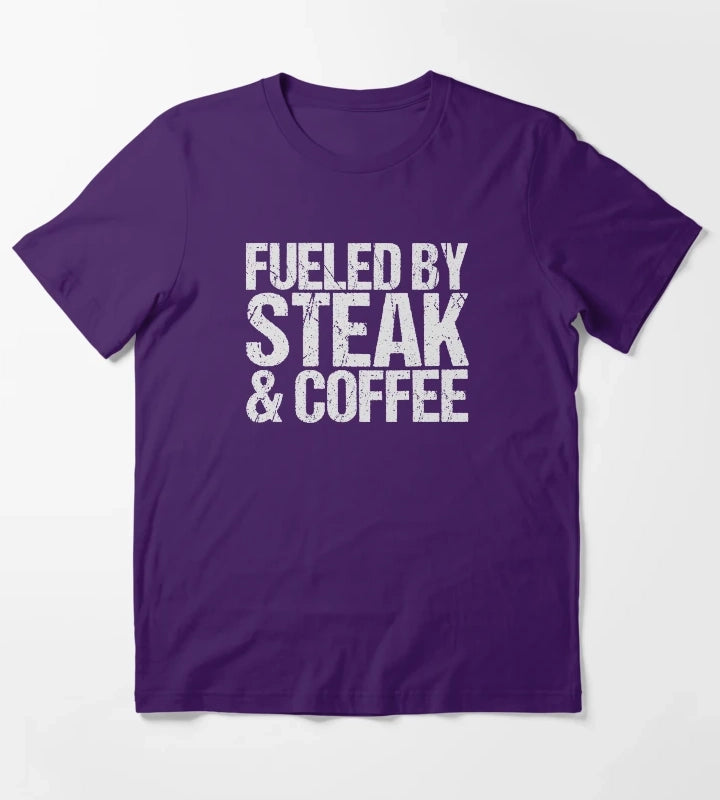 Fueled by steak coffee T-Shirt Purple