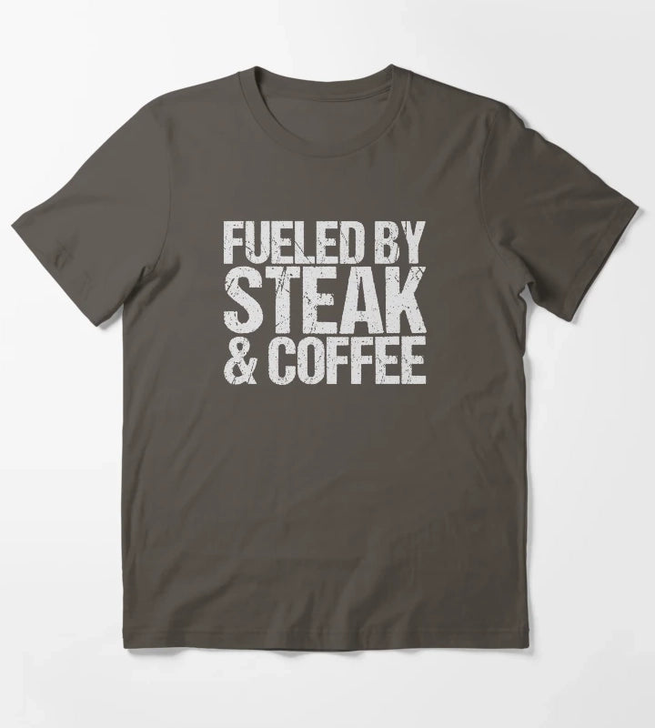 Fueled by steak coffee T-Shirt Dark Grey