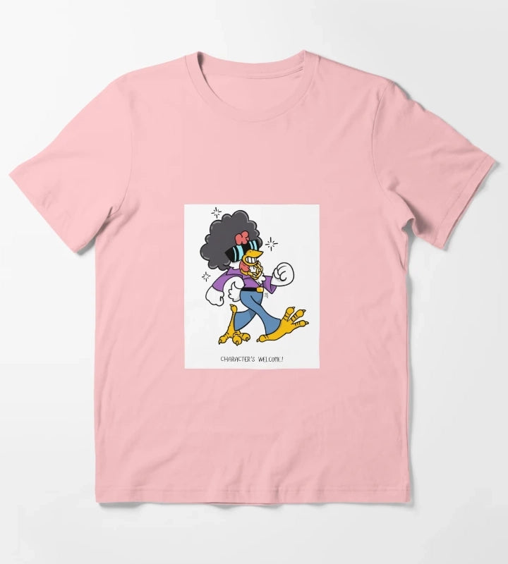 Funky achomatic Chicken Walkin tall T-Shirt Dark Grey