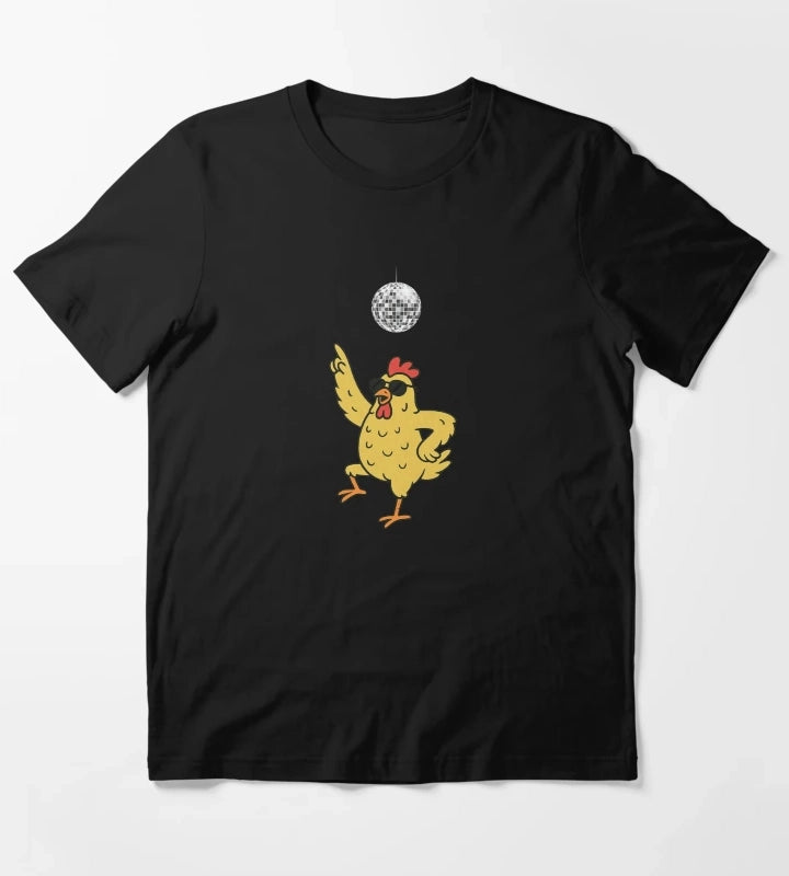 Funny Chicken Dancing Under Disco Ball T-Shirt
