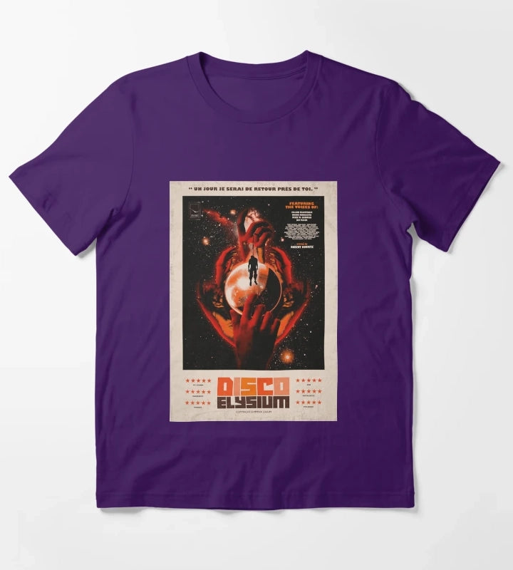 Funny Gift For Disco Gaming Elysium Gifts For Fan T-Shirt Purple