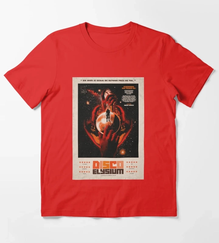 Funny Gift For Disco Gaming Elysium Gifts For Fan T-Shirt Red