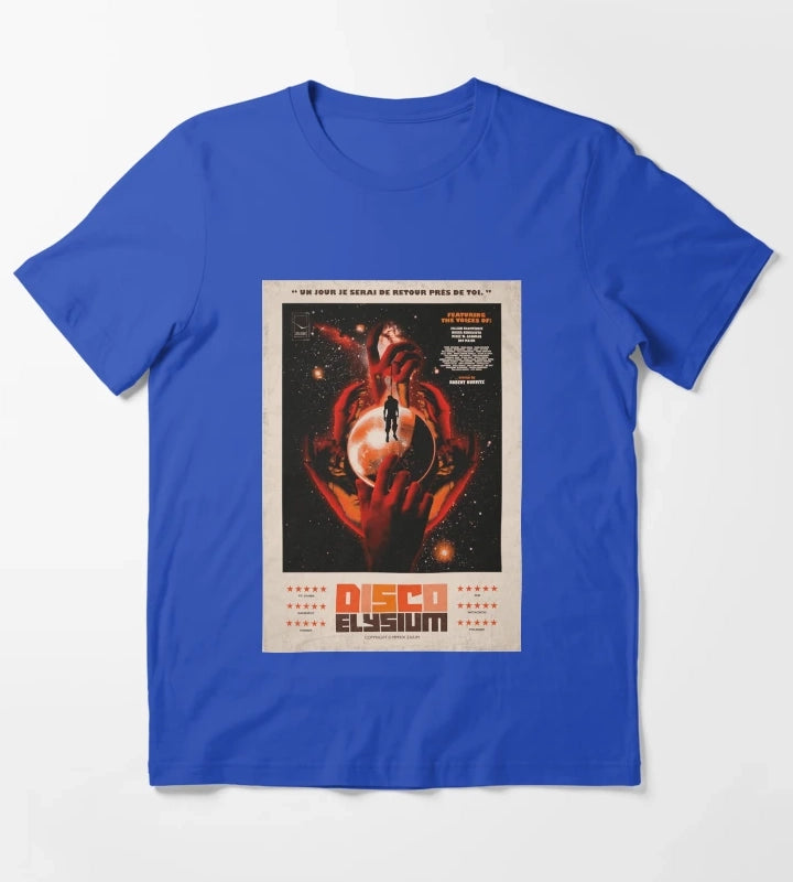 Funny Gift For Disco Gaming Elysium Gifts For Fan T-Shirt Blue