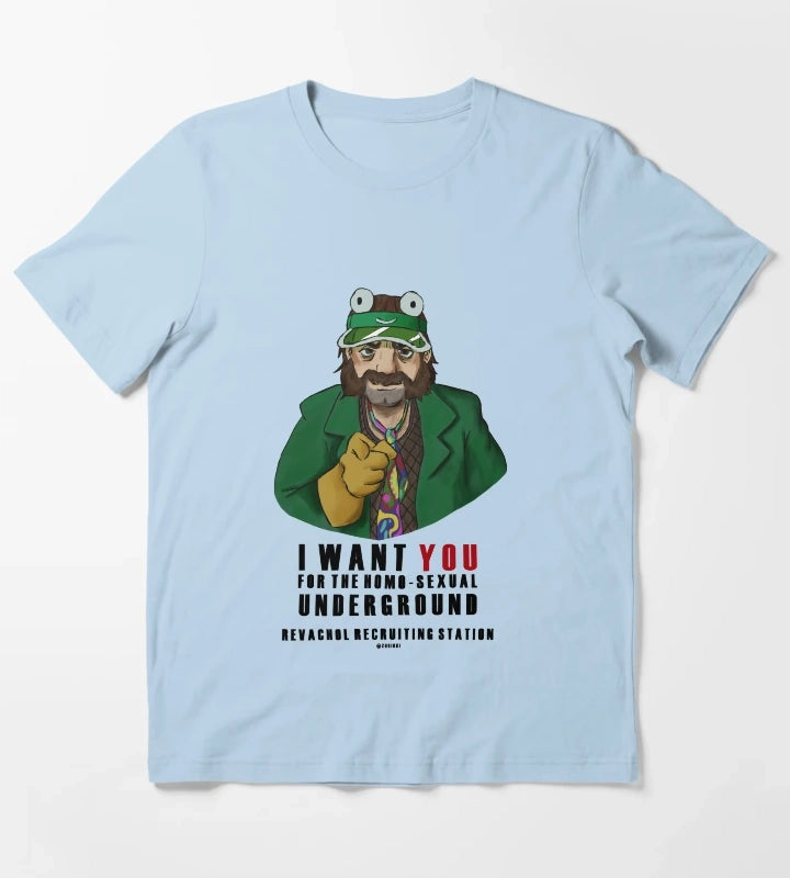Funny Gifts Disco Gameplay Elysium Retro Wave T-Shirt Sky Blue