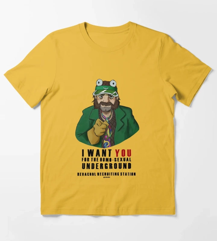 Funny Gifts Disco Gameplay Elysium Retro Wave T-Shirt Yellow