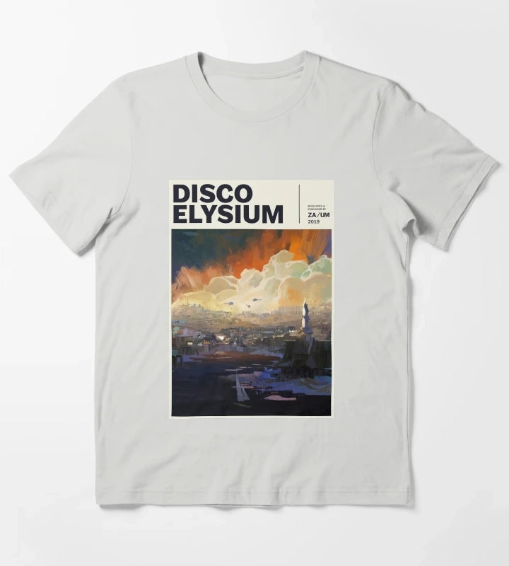 Funny Gifts For Disco Video Games Elysium Gifts For Fan T-Shirt Light Grey