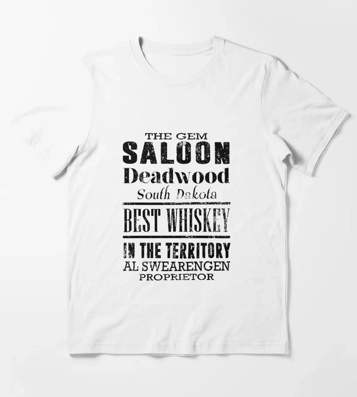 Funny Gifts The Gem Saloon Deadwood South Dakotas Territory Halloween T-Shirt White