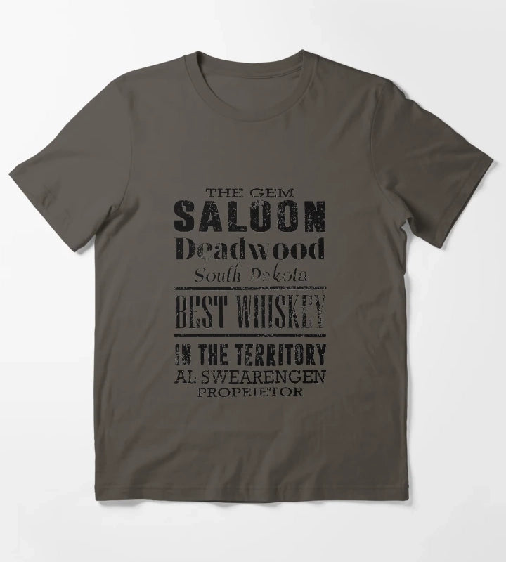Funny Gifts The Gem Saloon Deadwood South Dakotas Territory Halloween T-Shirt Dark Grey