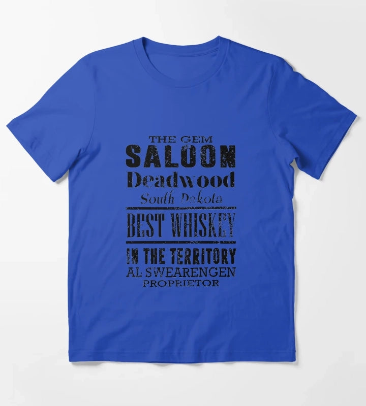 Funny Gifts The Gem Saloon Deadwood South Dakotas Territory Halloween T-Shirt Blue