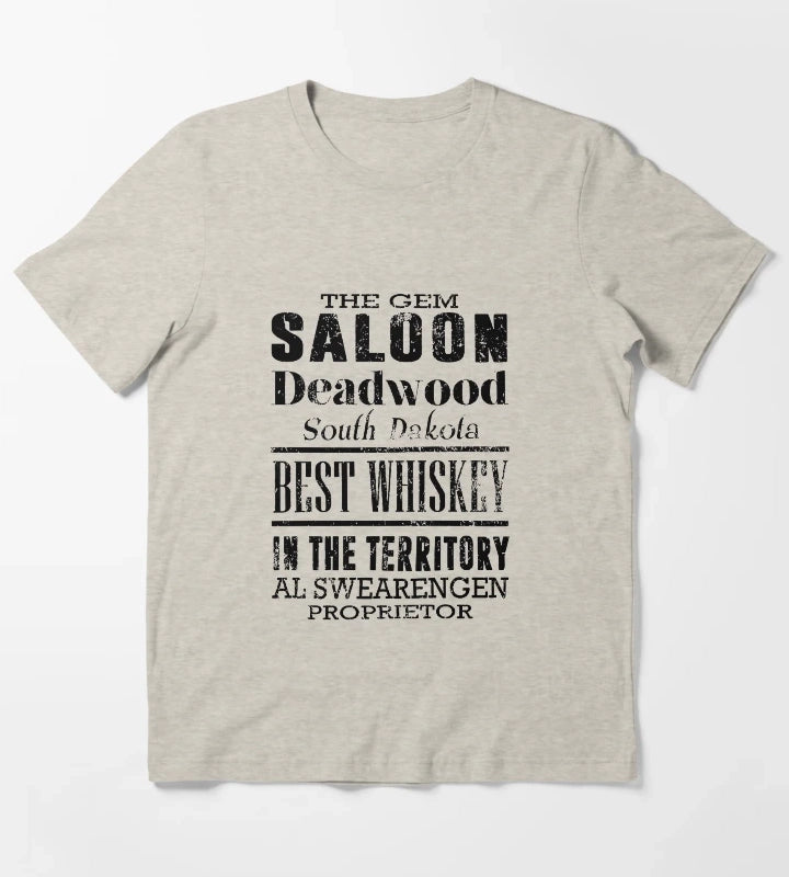 Funny Gifts The Gem Saloon Deadwood South Dakotas Territory Halloween T-Shirt Cream