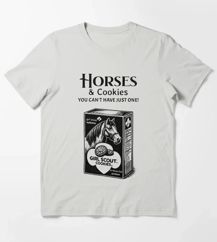 Funny Horse Girl T-Shirt Light Grey