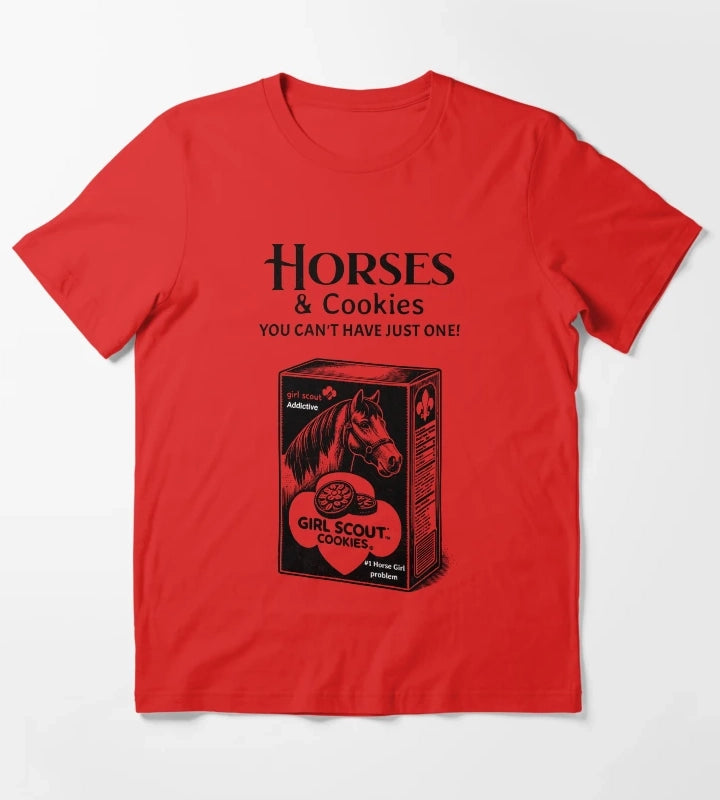 Funny Horse Girl T-Shirt Red