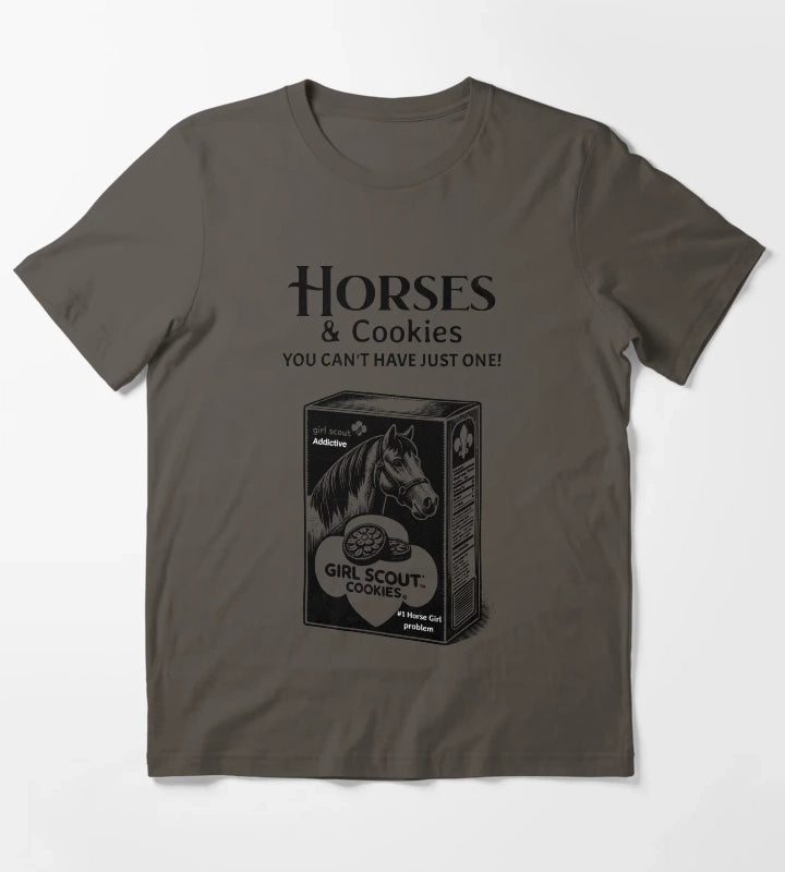 Funny Horse Girl T-Shirt Dark Grey