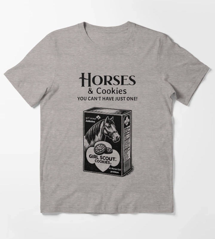 Funny Horse Girl T-Shirt Heather Grey