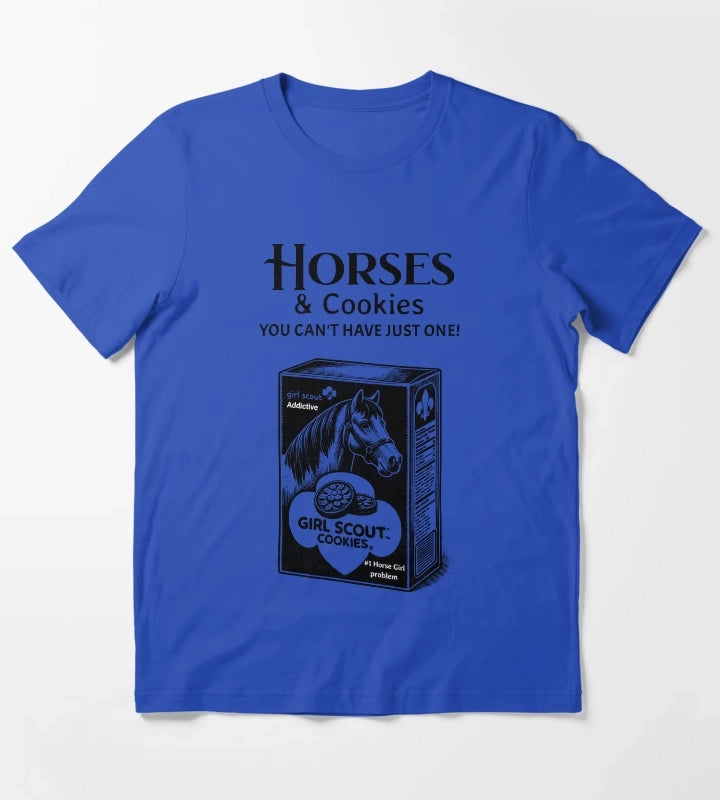 Funny Horse Girl T-Shirt Blue