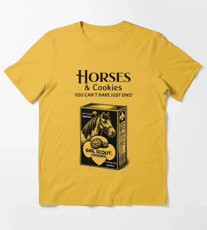 Funny Horse Girl T-Shirt Yellow