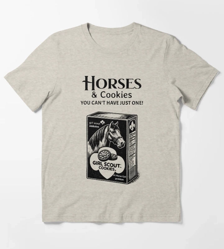 Funny Horse Girl T-Shirt Cream
