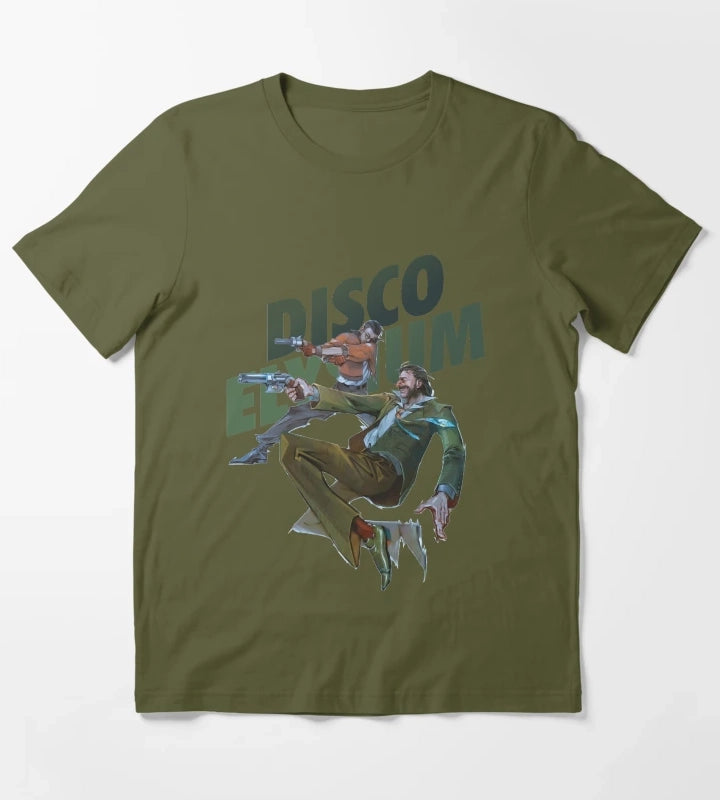 Funny Man Disco Gameplay Elysium Gift Movie Fans T-Shirt Olive Green