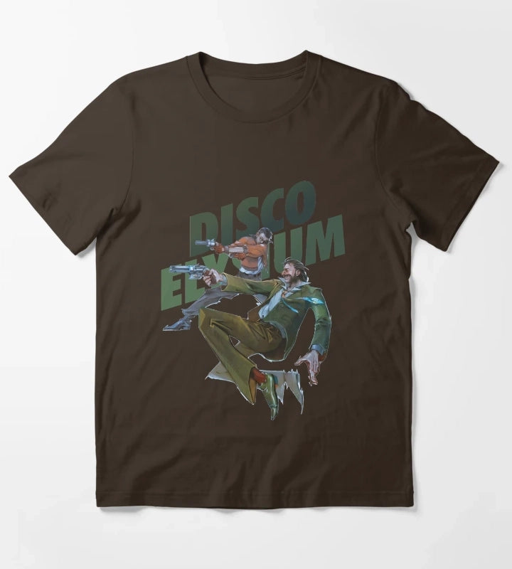 Funny Man Disco Gameplay Elysium Gift Movie Fans T-Shirt Brown