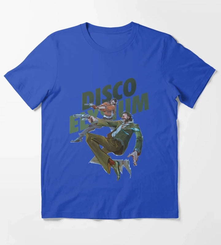 Funny Man Disco Gameplay Elysium Gift Movie Fans T-Shirt Blue