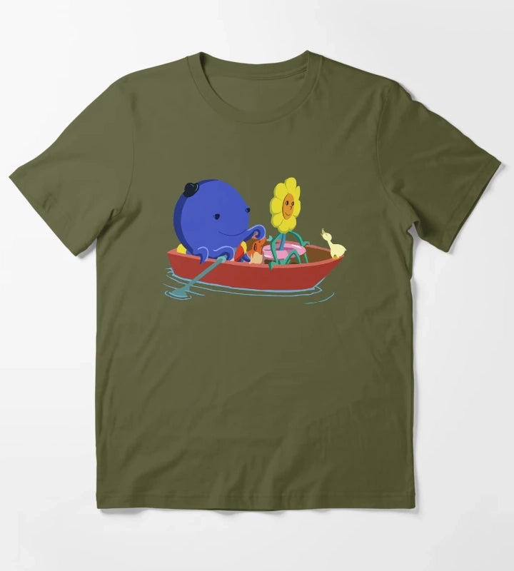 Funny Oswald and Weenie T-Shirt Olive Green