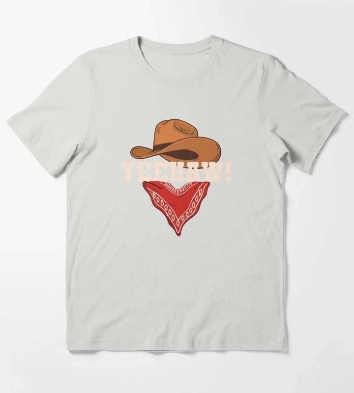 Funny Rodeo Yeehaw Cowboy Cowgirl Saying Western Saying Country Life T-Shirt Light Grey
