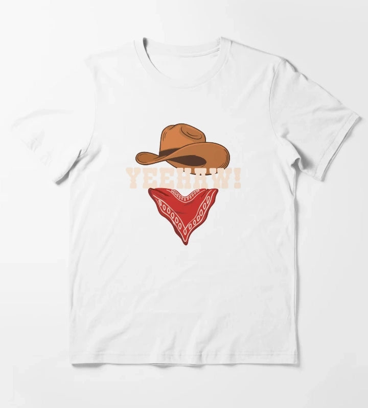 Funny Rodeo Yeehaw Cowboy Cowgirl Saying Western Saying Country Life T-Shirt White