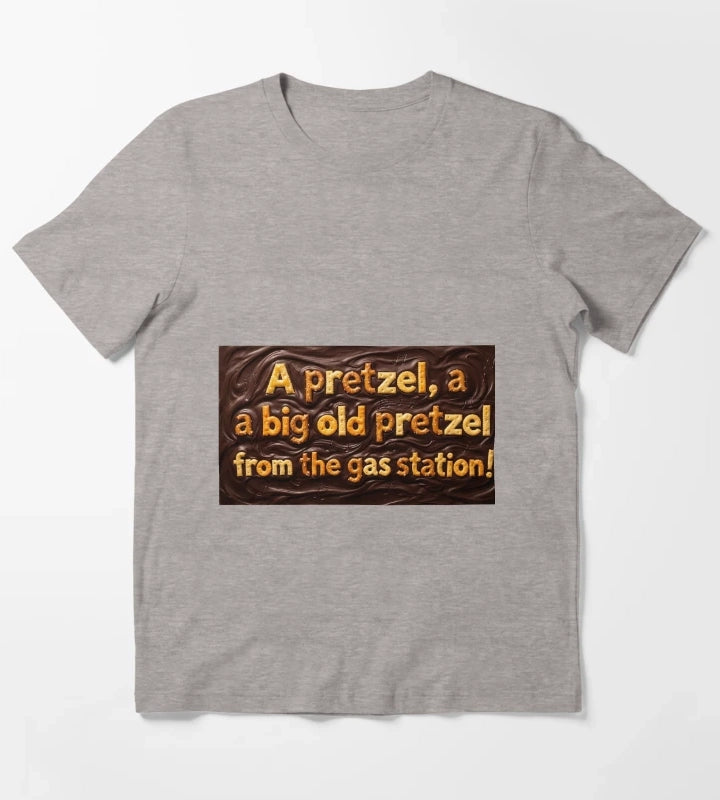 Funny Television Quotes Pretzel Snack Food T-Shirt Heather Grey