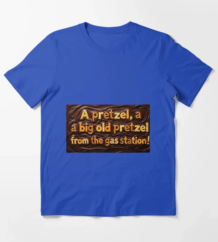 Funny Television Quotes Pretzel Snack Food T-Shirt Blue