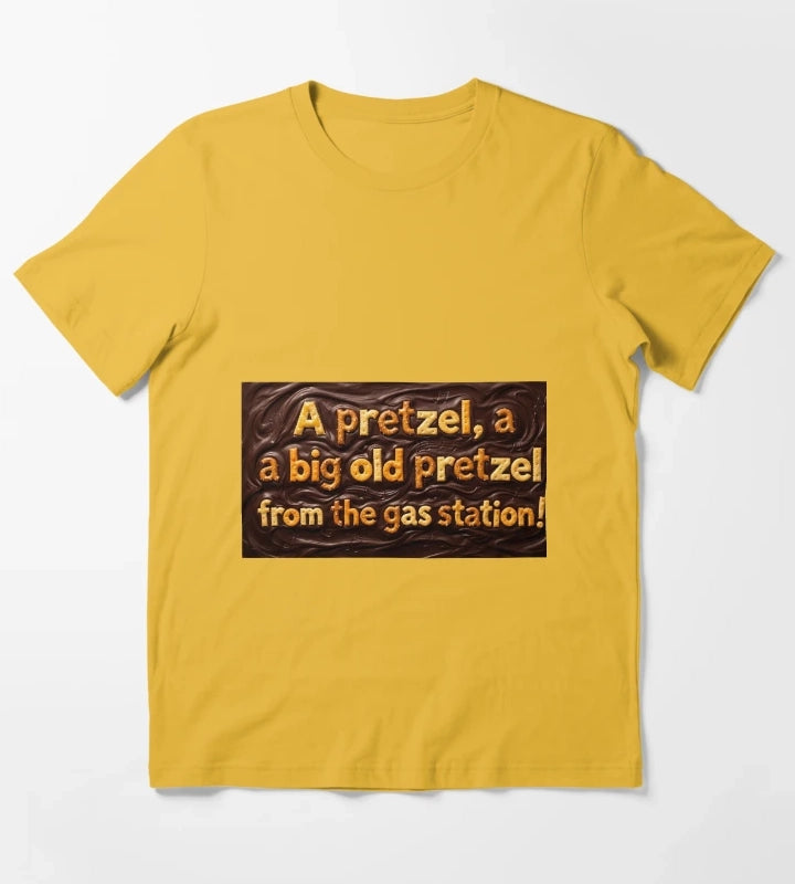 Funny Television Quotes Pretzel Snack Food T-Shirt Yellow