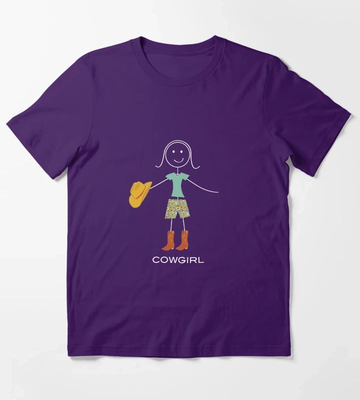 Funny Womens Cowgirl T-Shirt Purple