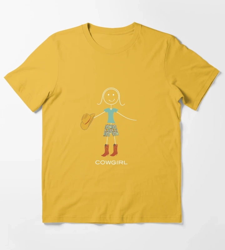 Funny Womens Cowgirl T-Shirt Yellow