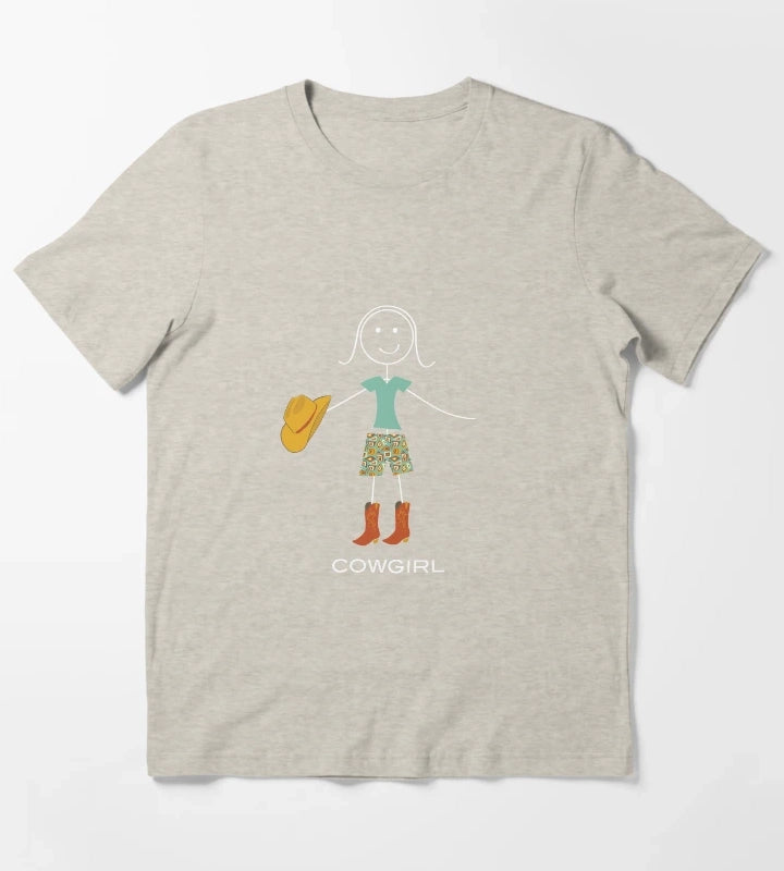 Funny Womens Cowgirl T-Shirt Cream