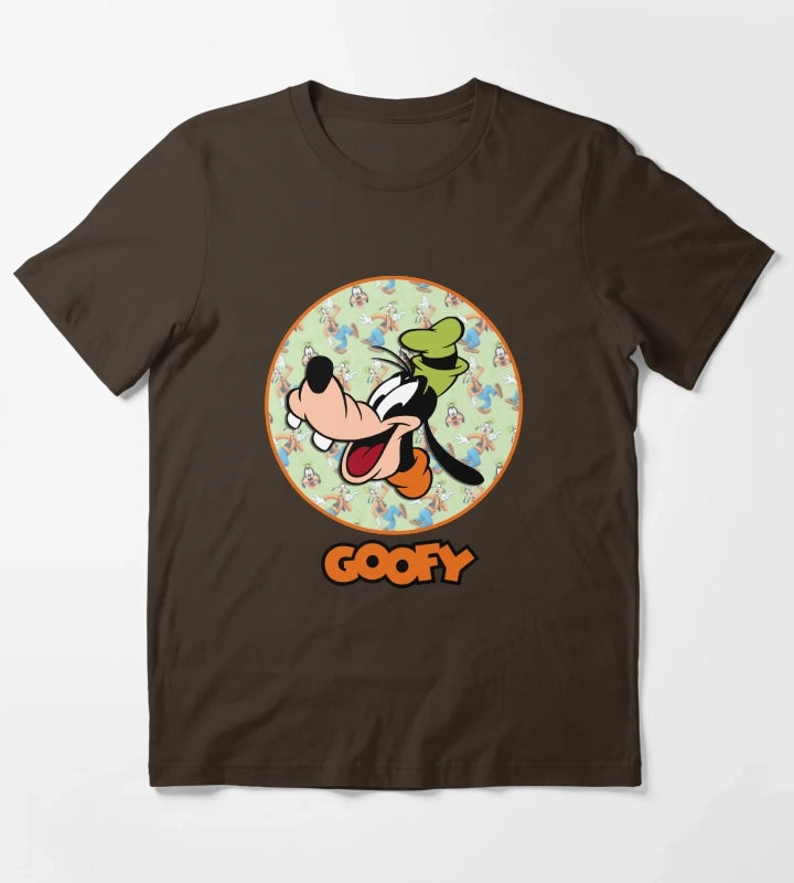 Funny and Beautiful Goofy design T-Shirt Brown