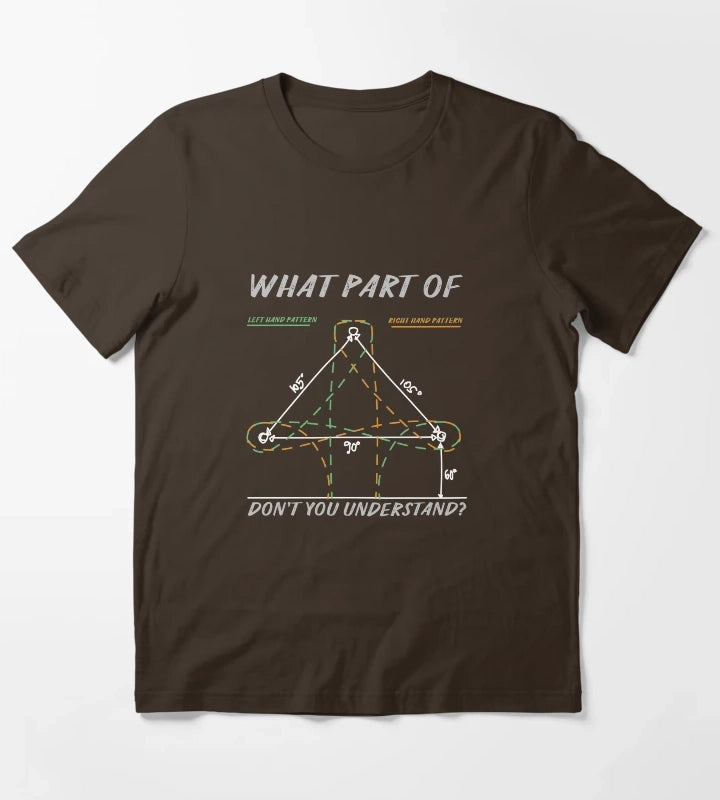 Funny confusing barrel racing pattern T-Shirt Brown