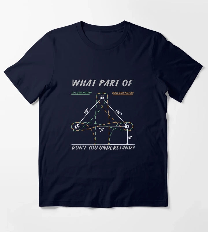 Funny confusing barrel racing pattern T-Shirt Navy