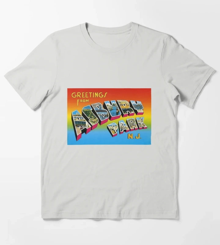 GREETINGS FROM ASBURY PARK NJ T-Shirt Light Grey