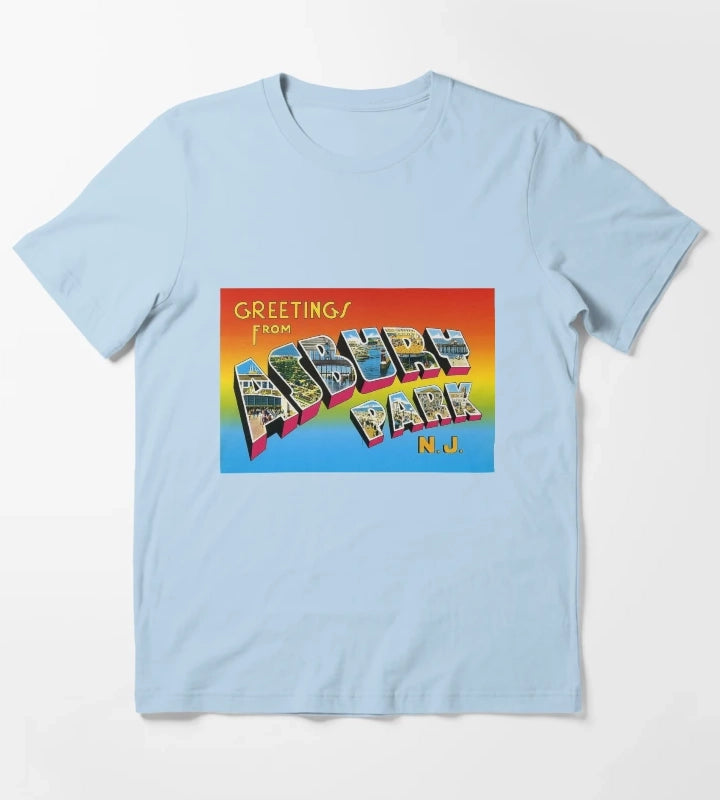 GREETINGS FROM ASBURY PARK NJ T-Shirt Sky Blue