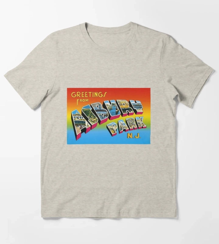 GREETINGS FROM ASBURY PARK NJ T-Shirt Cream