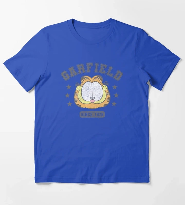 Garfield Big Face College Tee Since 1978 T-Shirt Blue