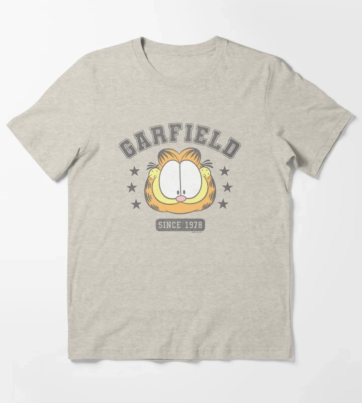 Garfield Big Face College Tee Since 1978 T-Shirt Cream
