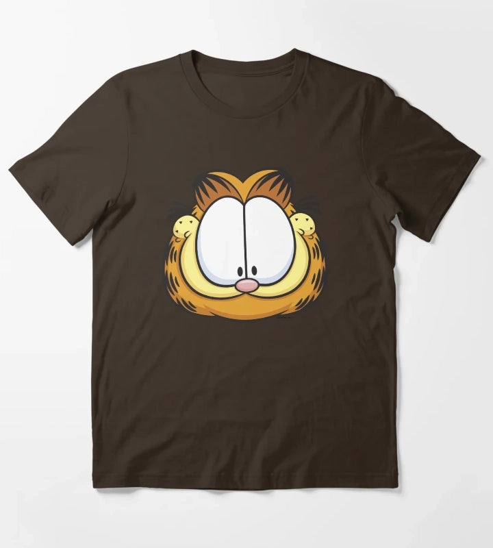 Garfield Big Face Smiling T-Shirt Brown