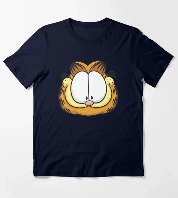 Garfield Big Face Smiling T-Shirt Navy