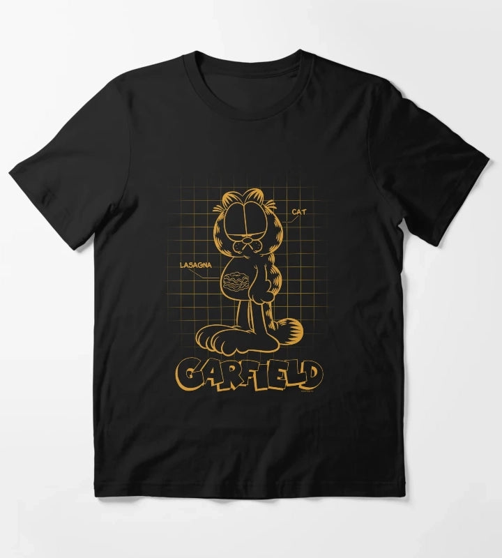 Garfield Cat Schematic Lasagna Poster T-Shirt