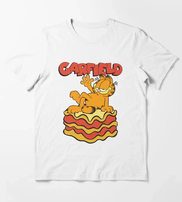 Garfield Lasagna Slice Garfield Pose T-Shirt White