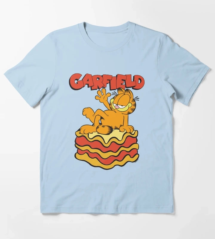 Garfield Lasagna Slice Garfield Pose T-Shirt Sky Blue