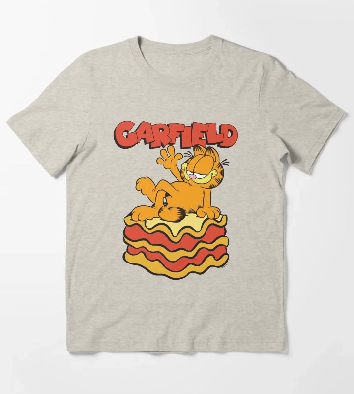Garfield Lasagna Slice Garfield Pose T-Shirt Cream