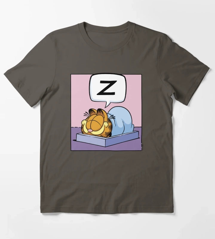 Garfield Nap Time Garfield Z Thought Bubble T-Shirt Dark Grey