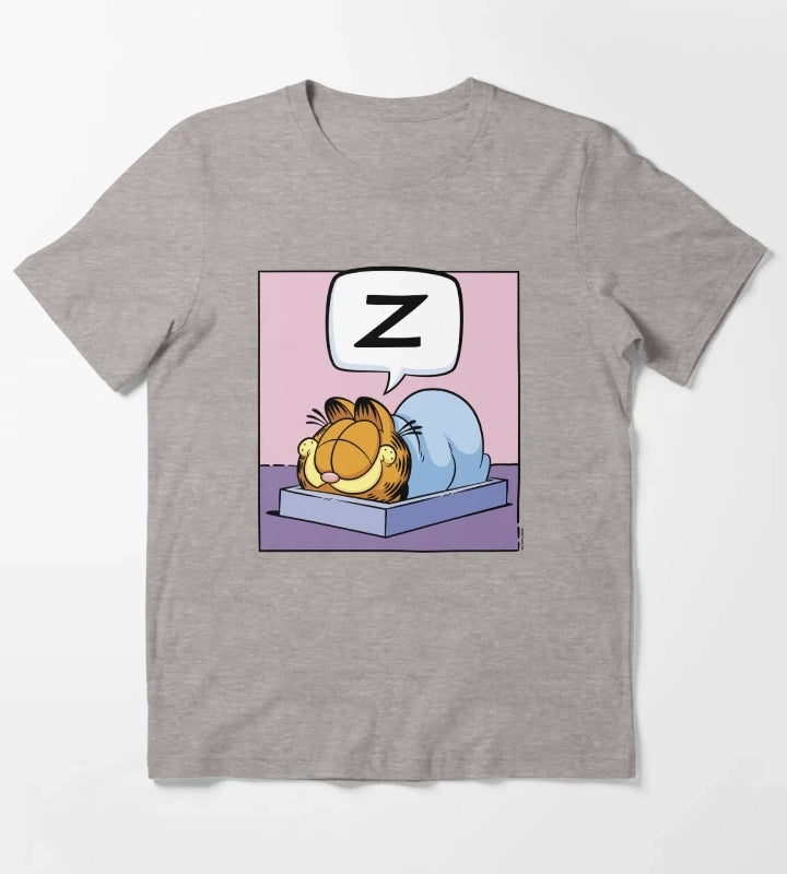 Garfield Nap Time Garfield Z Thought Bubble T-Shirt Heather Grey